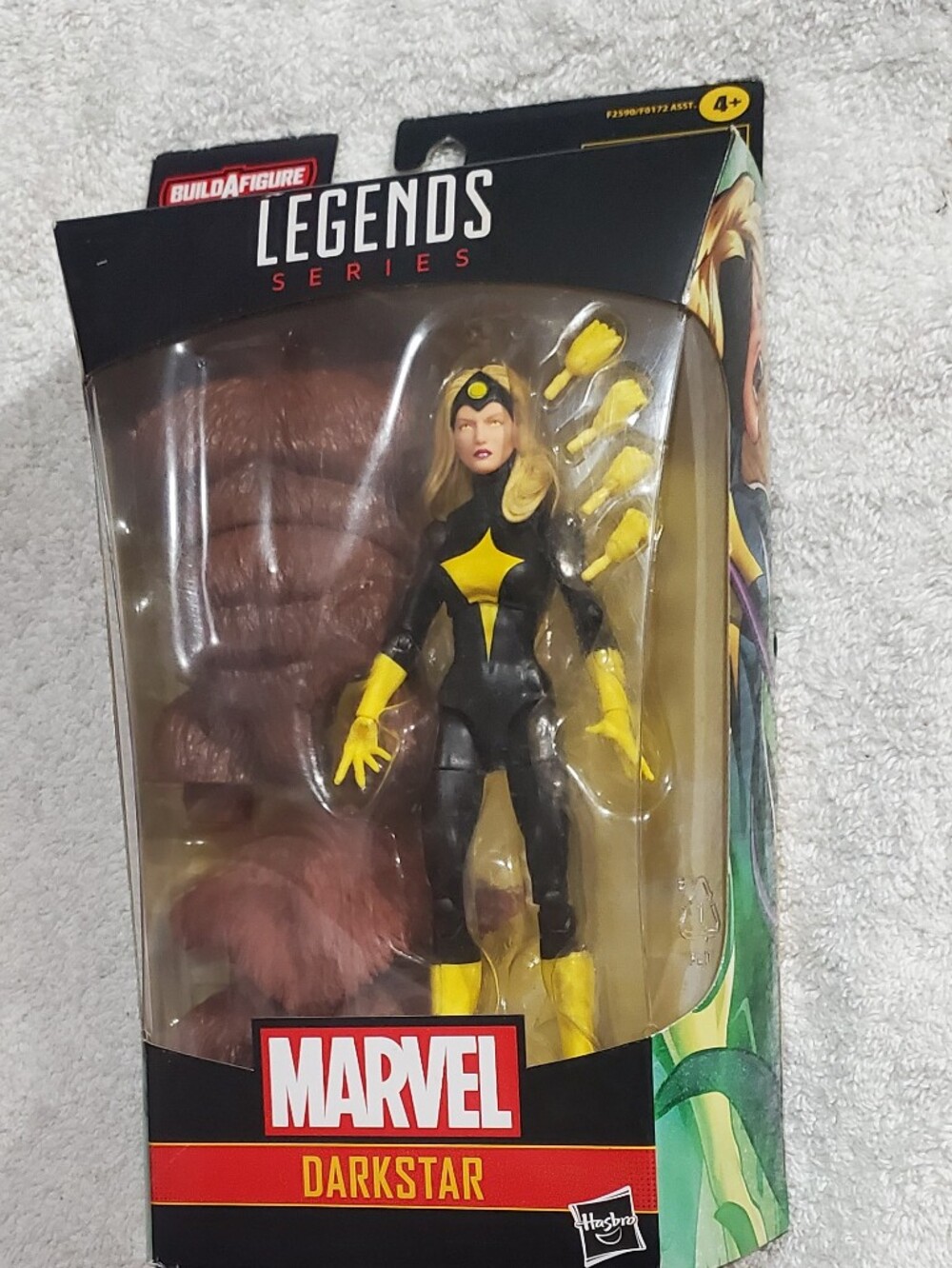 Marvel Build-A-Figure Box Art featuring Purple, Green & Yellow Palette